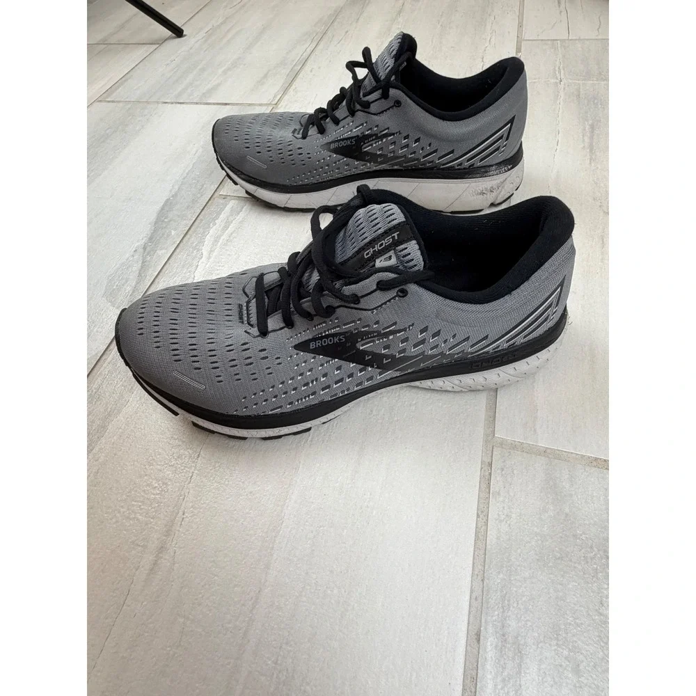 Brooks Ghost 13 Mens Running Shoes Grey Black 1103481D040 Size 11